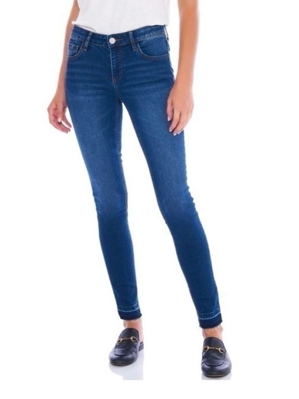 High-Rise Indigo Skinny Jeans for Women - Slim Fit